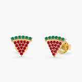 Watermelon Slice Stud Earrings, Azra