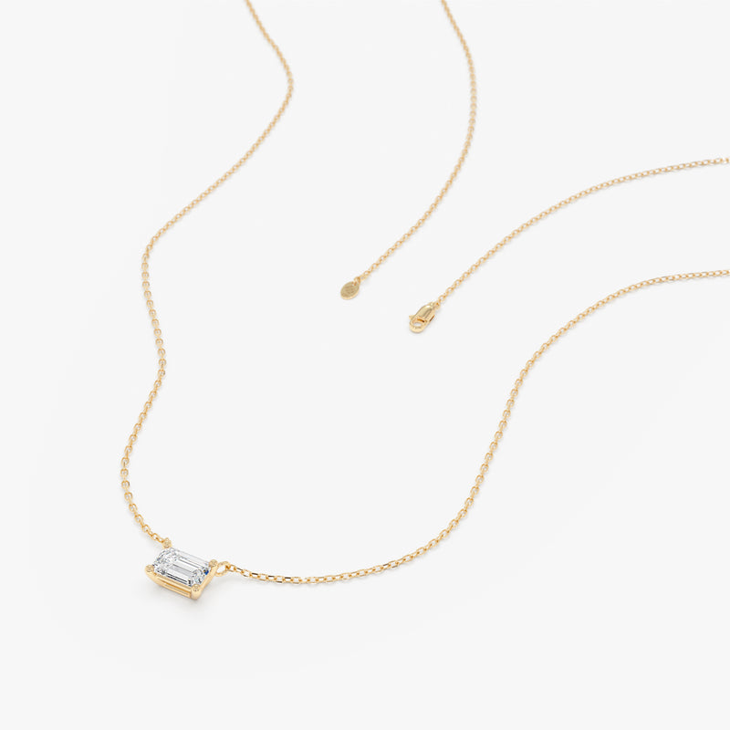 Baguette Diamond Necklace, Zaniel