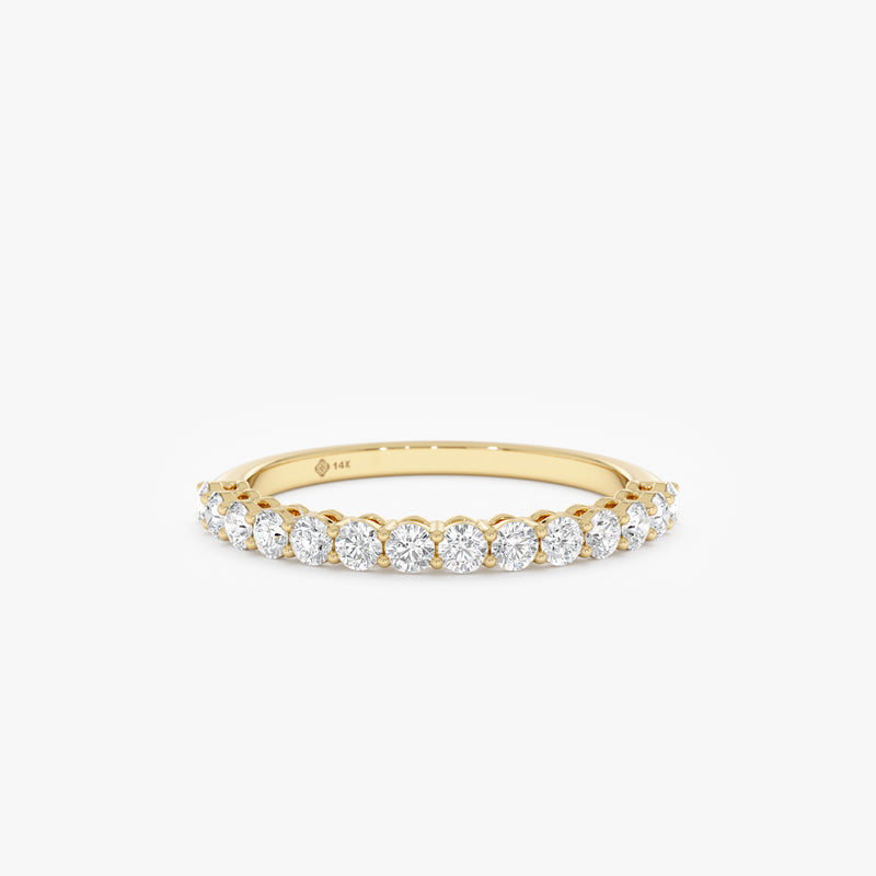 2 mm Lab Grown Diamond Half Eternity Ring, Dovie
