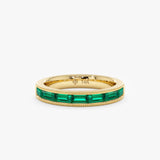 Channel Set Baguette Emerald Ring, Amoret