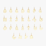 Bubble Letter Initial Charm, Madelyn