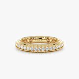 Gold Textured Stackable Ring, Zynna