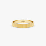 3 mm Textured Bold Wedding Band, Bonnie