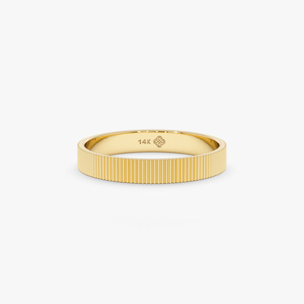 3 mm Textured Bold Wedding Band, Bonnie