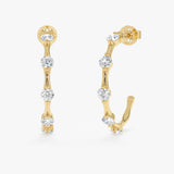 Lab Grown Diamond Station Earrings, Zinara