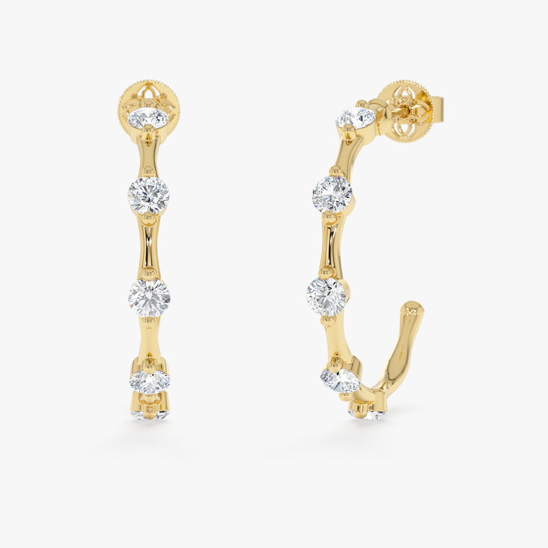 Lab Grown Diamond Station Earrings, Zinara