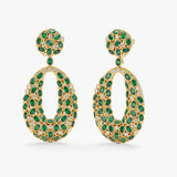 Emerald Statement Earrings, Ottilie