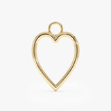 Open Heart Earring Charm, Delphirene