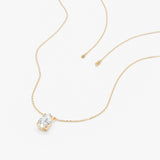 Pear Shape Lab Diamond Necklace, Holly