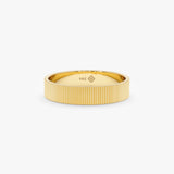 4 mm Textured Bold Wedding Band, Bonnie