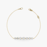 Graduated Lab Grown Diamond Bracelet, Bar Bracelet, Lunara