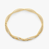 Handcrafted with Natural Diamonds Twisted Bangle