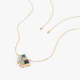 Cluster Blue Topaz Necklace, Fenice