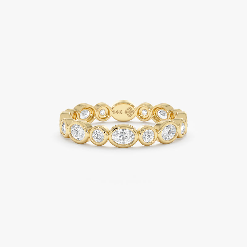 Lab Grown Alternating Diamond Wedding Band, Thalassa