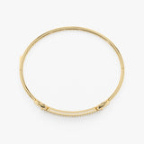 Interlocking Circle and Bar Bangle, Lab Grown Pave Diamonds, Marzanna