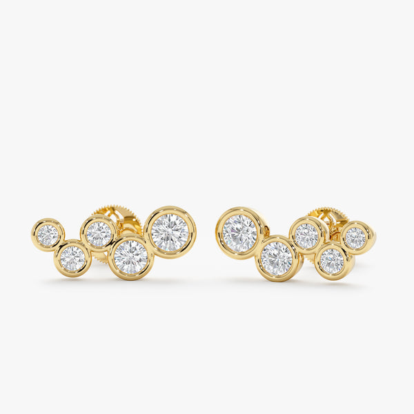 Lab Grown Diamond Cluster Studs, Ariadne