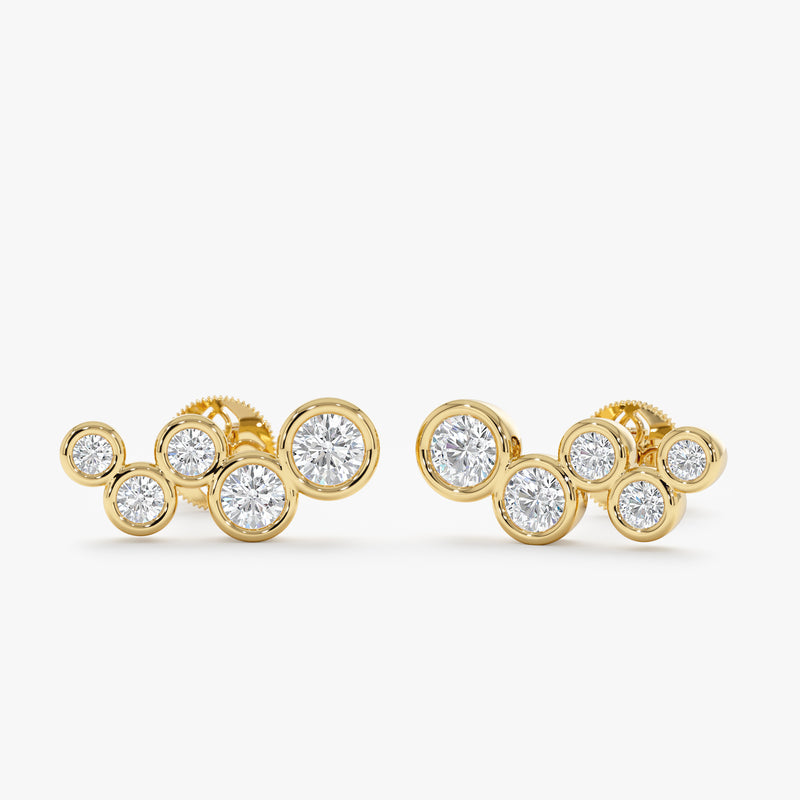 Lab Grown Diamond Cluster Studs, Ariadne