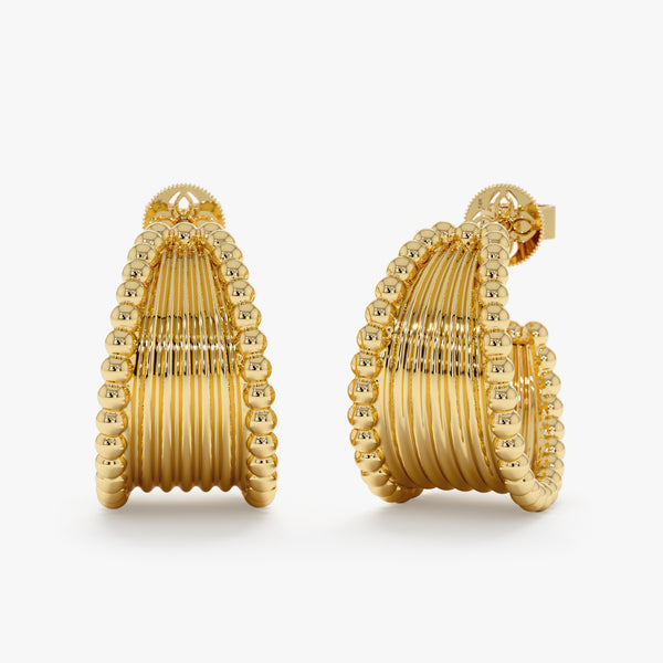 Timeless Solid Gold Hoop Earrings, Wren