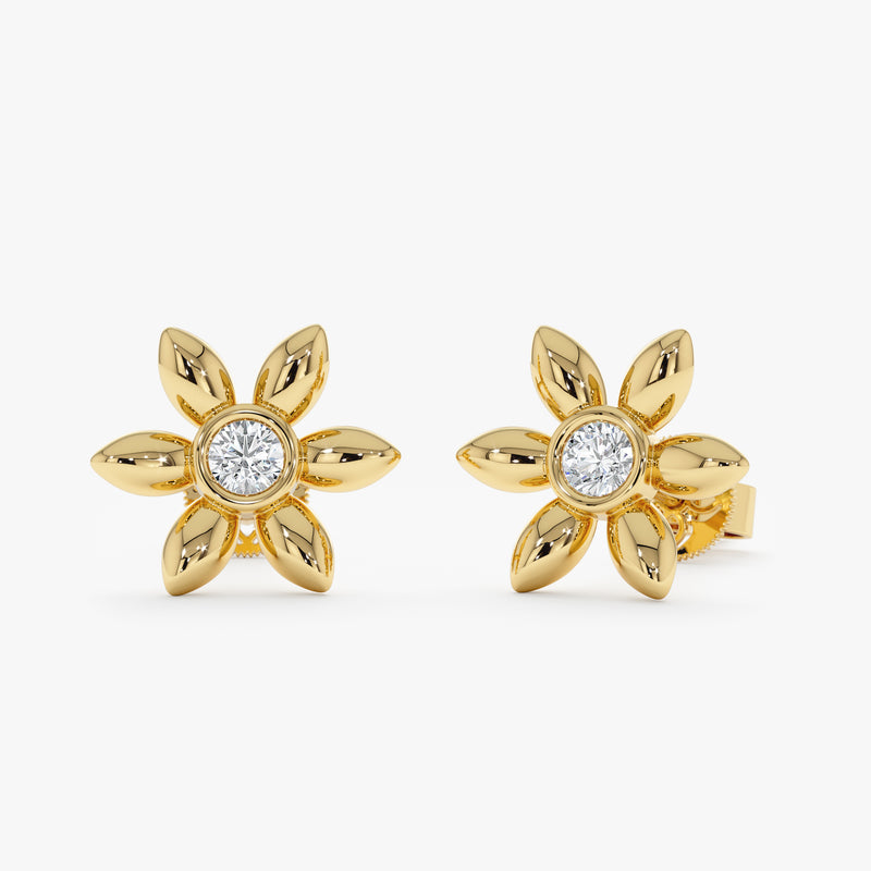 Diamond Flower Studs, Romilly