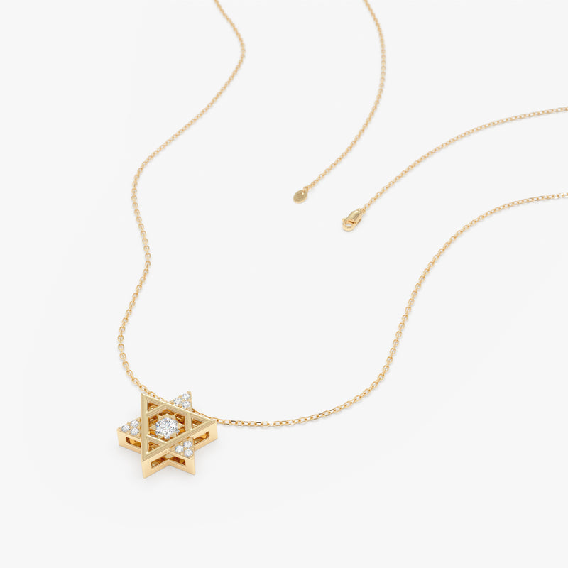 Diamond Star Of David Necklace, Romilly