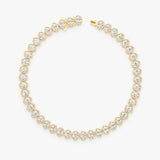 Oval Bezel Set Lab Grown Diamond Bracelet, Zorina