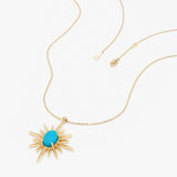 Turquoise Sunburst Pendant, Talitha