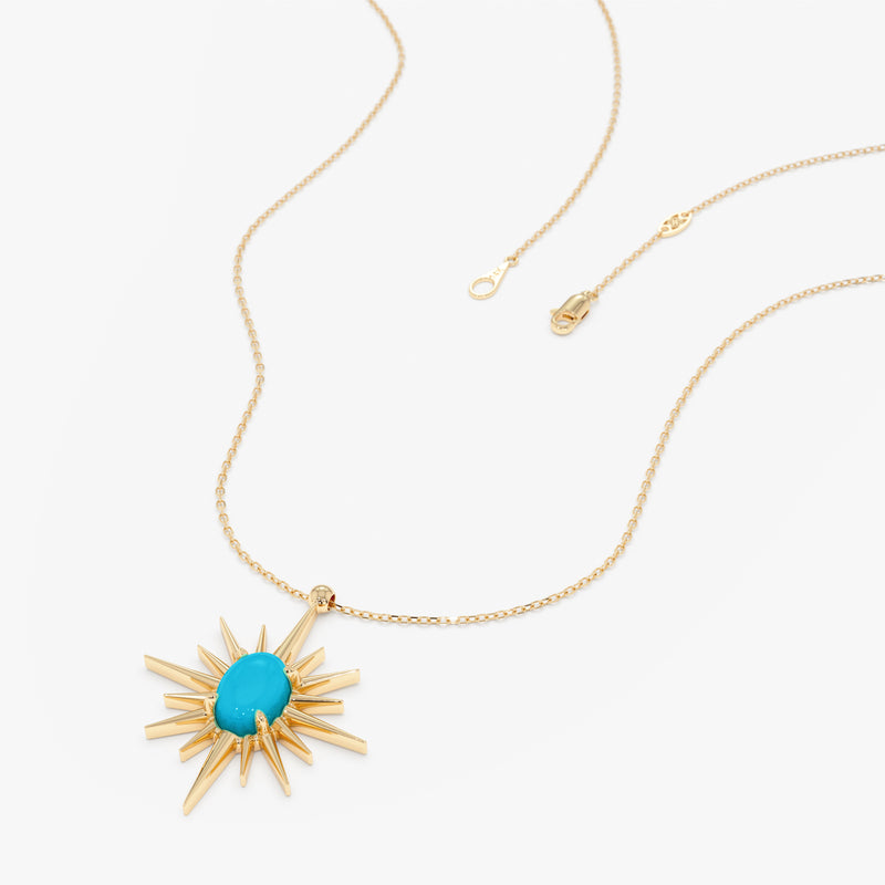 Turquoise Sunburst Pendant, Talitha