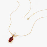 Citrine and Lab Grown Diamond Necklace, Evandria