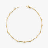 Solid Gold Bamboo Link Bracelet, Arianwen