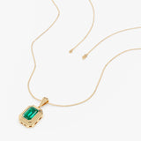 Emerald Octagon Pendant, Aureva