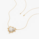 Mother of Pearl Heart Necklace, Daryana