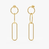 Gold Link Dangle Earrings, Nyssia