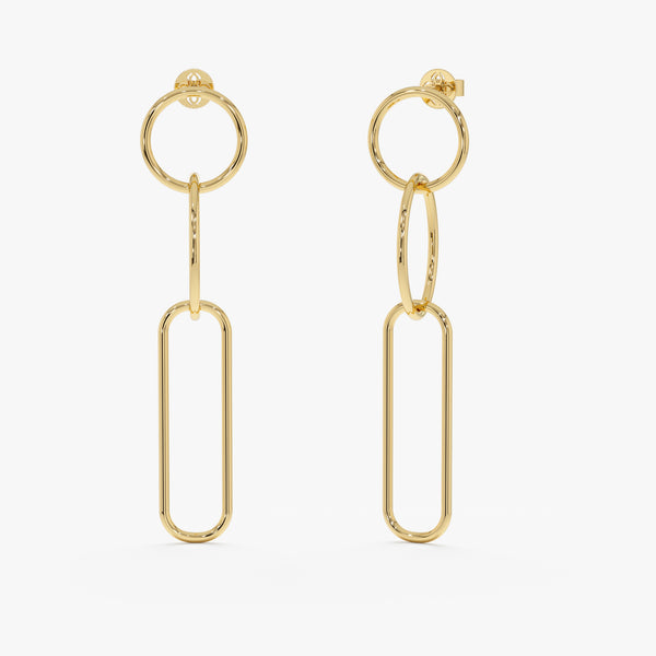 Gold Link Dangle Earrings, Nyssia
