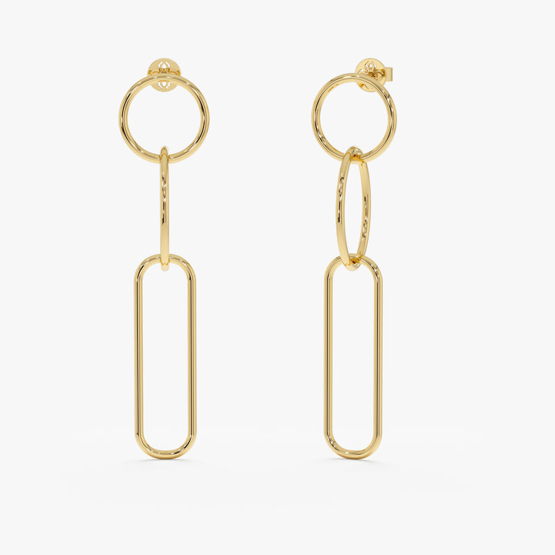 Gold Link Dangle Earrings, Nyssia