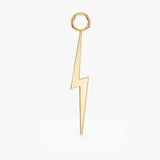 Solid Gold Lightning Bolt Earring Charm, Ysolenara