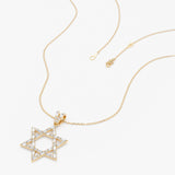 Baguette Diamond Star of David Necklace, Saphina