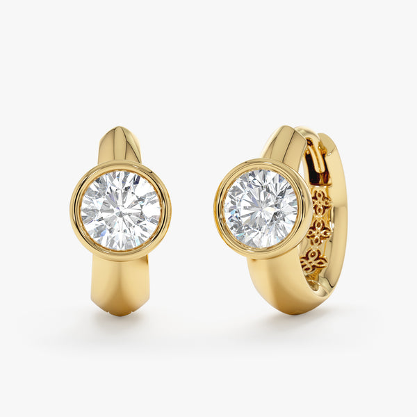 Large Lab Grown Diamond Mini Hoops, Selyra