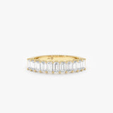 Half Eternity Diamond Band, Baguette Ring, Delphine