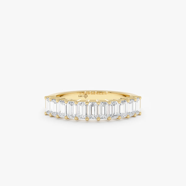 Half Eternity Diamond Band, Baguette Ring, Delphine