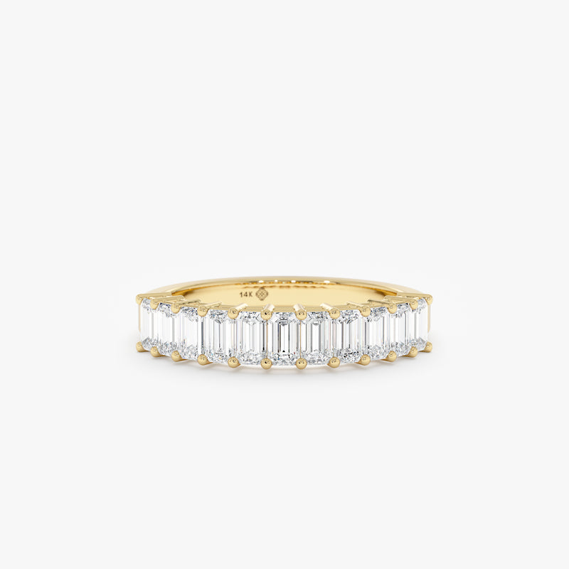 Half Eternity Diamond Band, Baguette Ring, Delphine