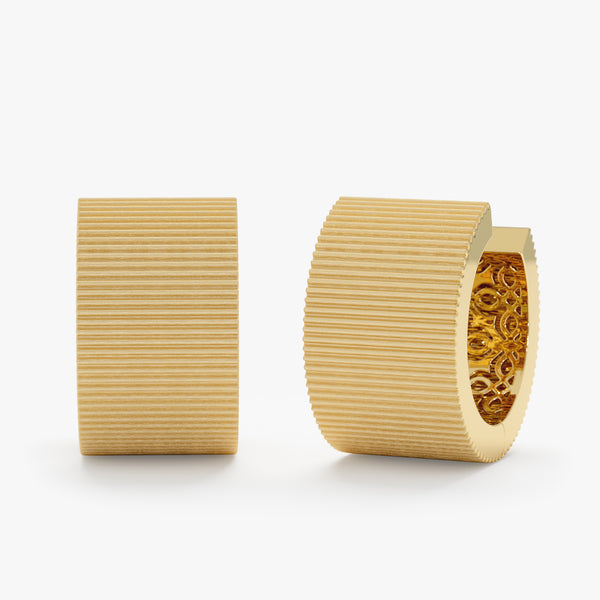 Wide Huggie Earrings, Bonnie