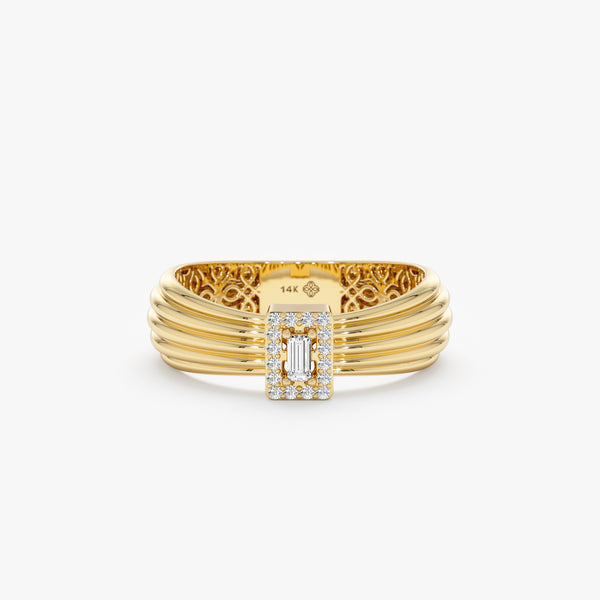 Baguette Diamond Engagement Ring, Cassandra