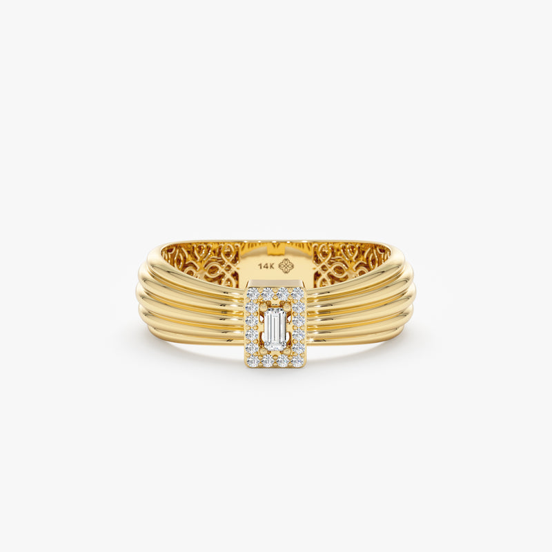 Baguette Diamond Engagement Ring, Cassandra