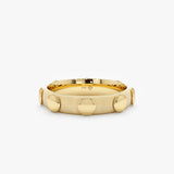 Solid Gold Round Station Eternity Wedding Ring