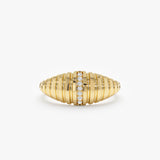 Diamond Bar Croissant Ring, Kyra