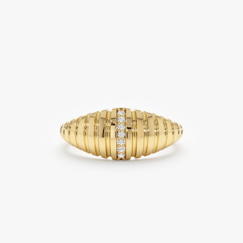 Diamond Bar Croissant Ring, Kyra