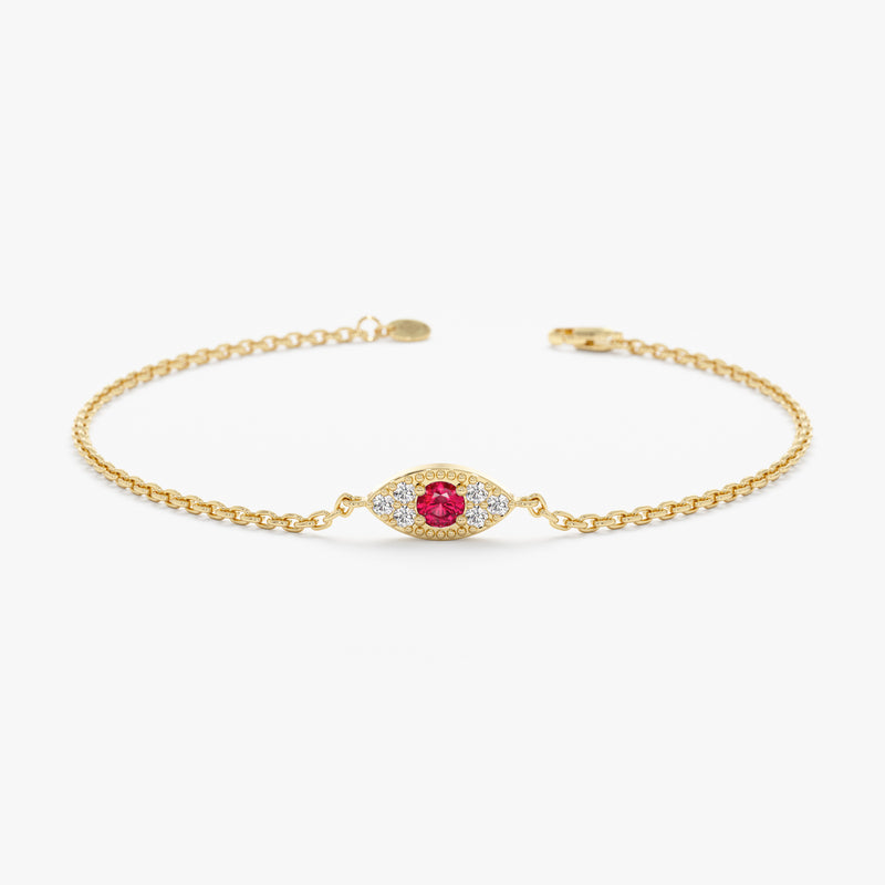 yellow gold ruby diamond bracelet