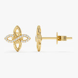Diamond Four Leaf Clover Studs, Lavinia