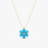 Turquoise Flower Necklace, Junelle
