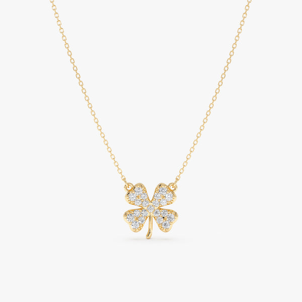 Lab Grown Diamond Clover Necklace, Sura
